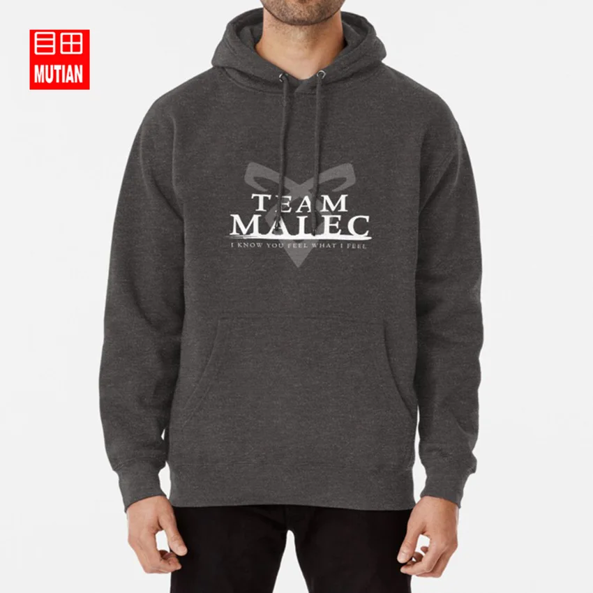 Shadowhunters-командные толстовки Malec толстовки badcatdesigns shadowhunter alec lightwood magnus bane malec Team - Цвет: darkgrey-hoodie