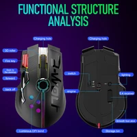 usb computer mouse wireless game mouse wired gaming mouse 11 buttons 12000 dpi for pc laptop 2 4g wireless mice