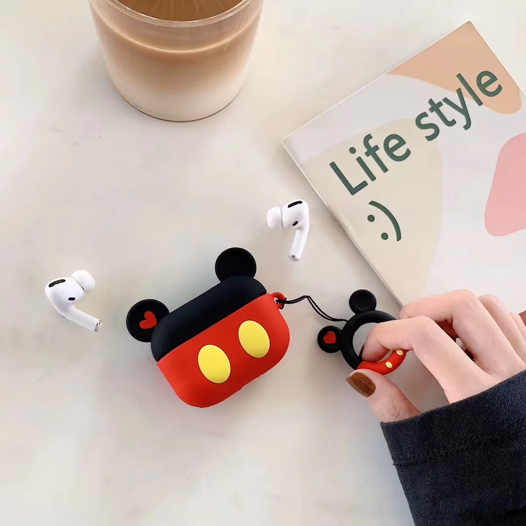 Силиконовый защитный чехол Funda для Apple airpods, чехол с рисунком, милый чехол для air pods Pro 3, чехол для наушников с брелком, чехол