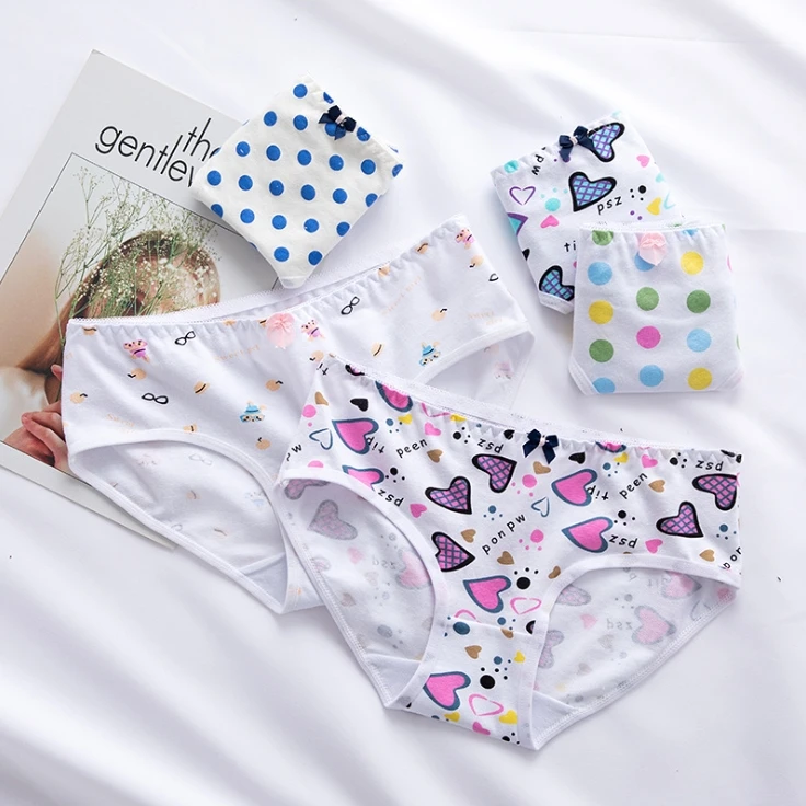 Трусики женские хлопковые в горошек с бантом 5 видов | Женская одежда