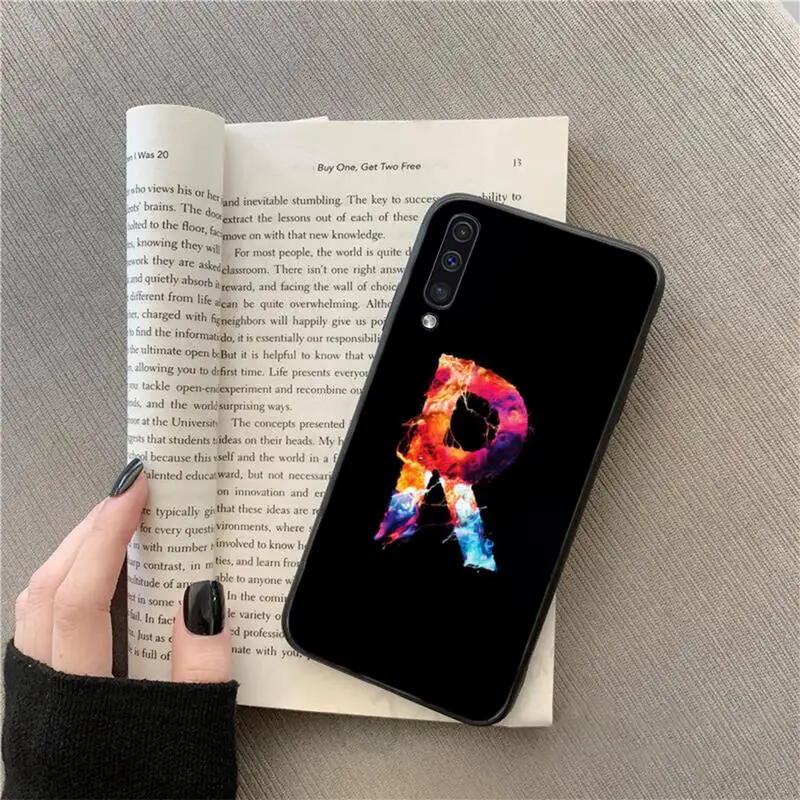 

Fashion Colorful Letters Fitted Phone Case For Samsung galaxy S 9 10 20 A 10 21 30 31 40 50 51 71 s note 20 j 4 2018 plus