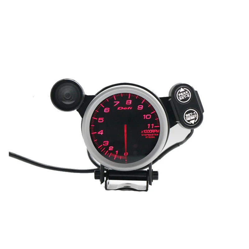 80мм цифровой тахометр Defi 3,75 дюйма с 7-ми цветами и шаговым двигателем от 0 до 11000 об/мин с указателем переключения, подходящим для автомобиля.