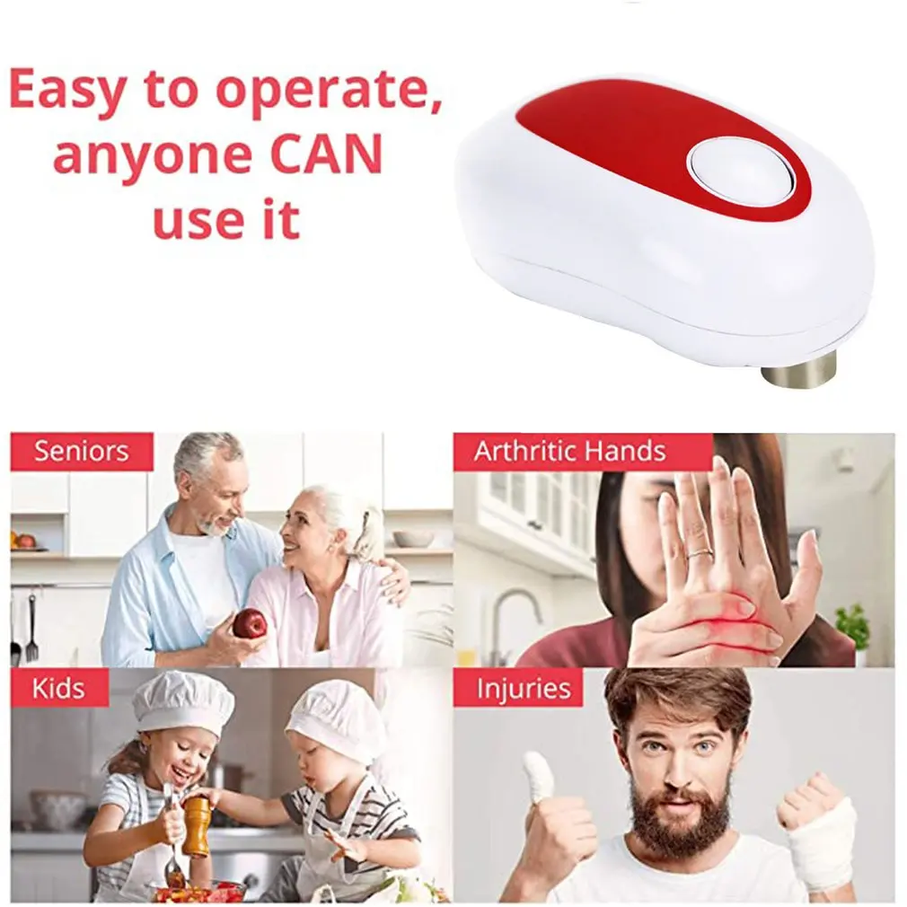 

Automatic Electric Can Opener Beer Bottle Jar Battery Operated Handheld Can Tin Opener Bar Kitchen Tool Dropship