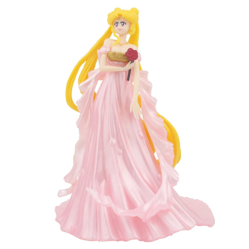 

Cartoon Anime Super Sailor Moon Wedding Dress New Figure PVC Action Figure Cake Decoration Collection Model Toy Doll Ornaments