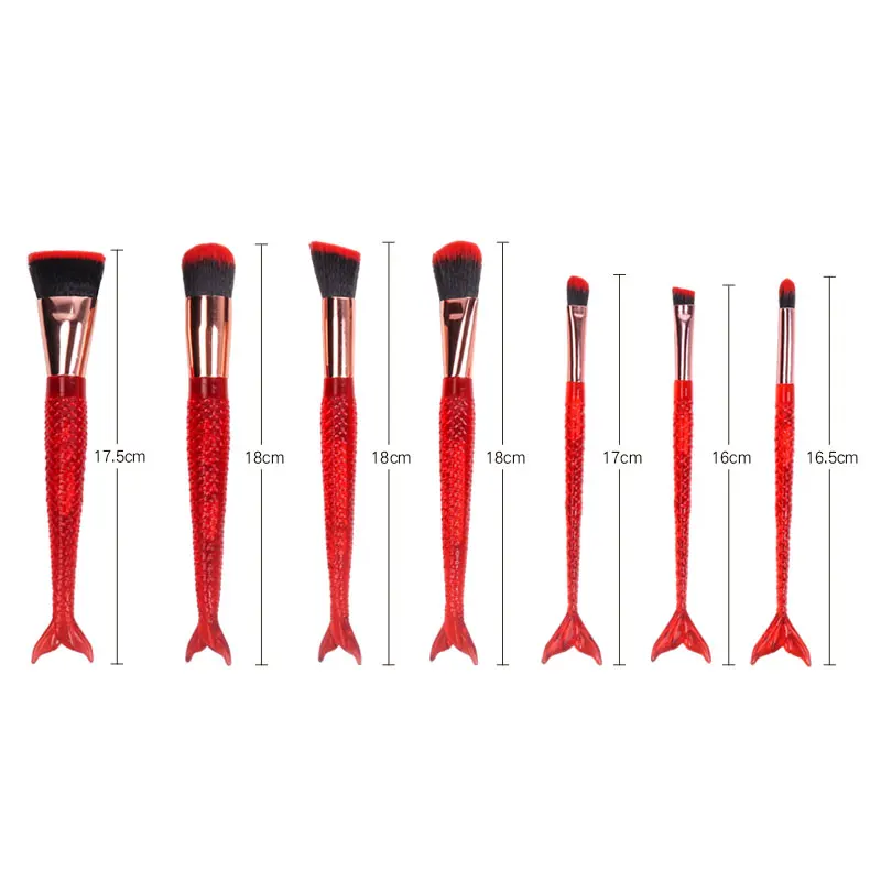 Dighealth набор кистей для макияжа русалки тональный крем смешивания пудры контур