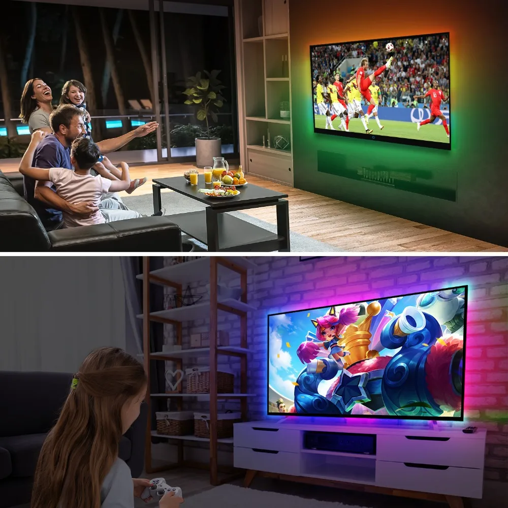 12345 м DIY окружающий ТВ ПК Экран мечты USB светодиодная лента HDTV Компьютерный монитор Подсветка Адресная светодиодная лента WS2812B Полный комплект (art.: 3920ccba0f1ef) - 3920ccba0f1ef