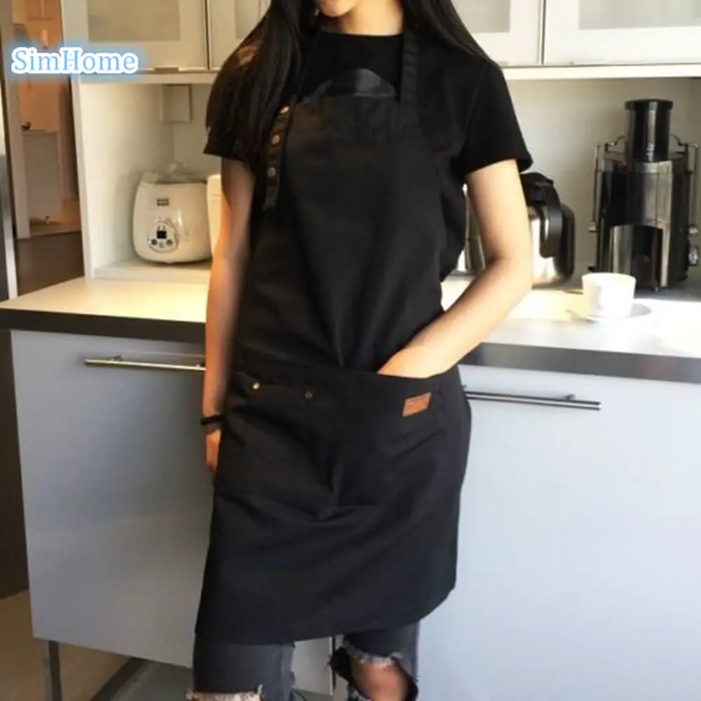Новый модный холщовый кухонный фартук для шеф-повара гриля ресторана бара