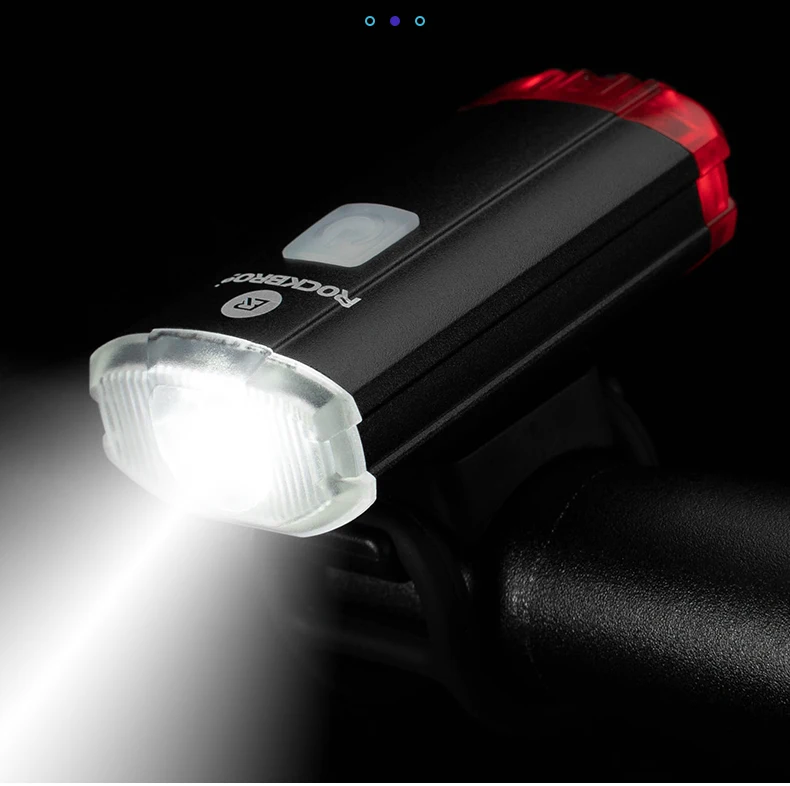 ROCKBROS New 100 Lumen Bicycle Helmet Light USB Rechargeable Flashlight Bike Front Rear Light Handlebar Helmet Top Two-way Light