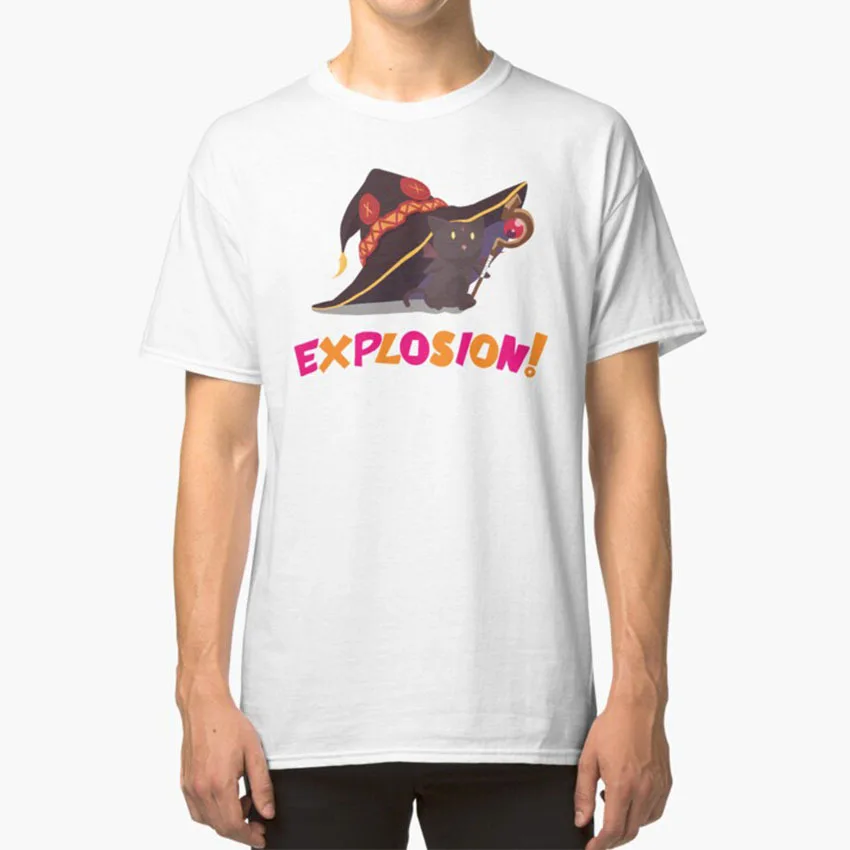 

Konosuba Chomusuke-взрыв! Футболка Konosuba Chomusuke Megumin Cat Explosion Anime Magic