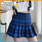 Юбка женская плиссированная OUSHANG, с завышенной талией, весна-лето, мини-юбка для девушек