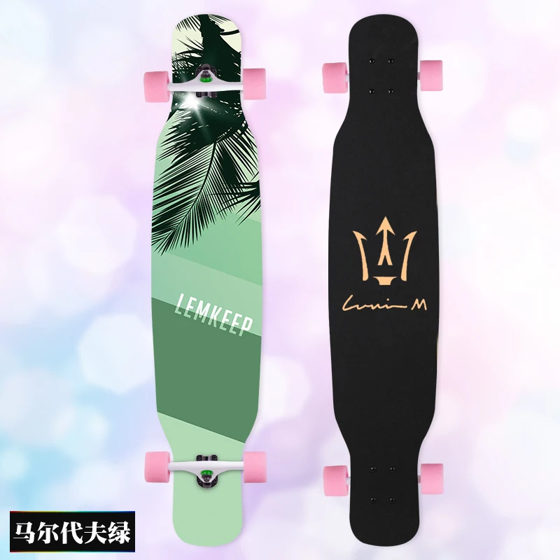 MS414 Dream Ⅰ 107 см/42 дюйма многоцветная печать Griptape dancing Street Longboard Abec-9 высокоскоростной хромированный стальной подшипник - Цвет: 15