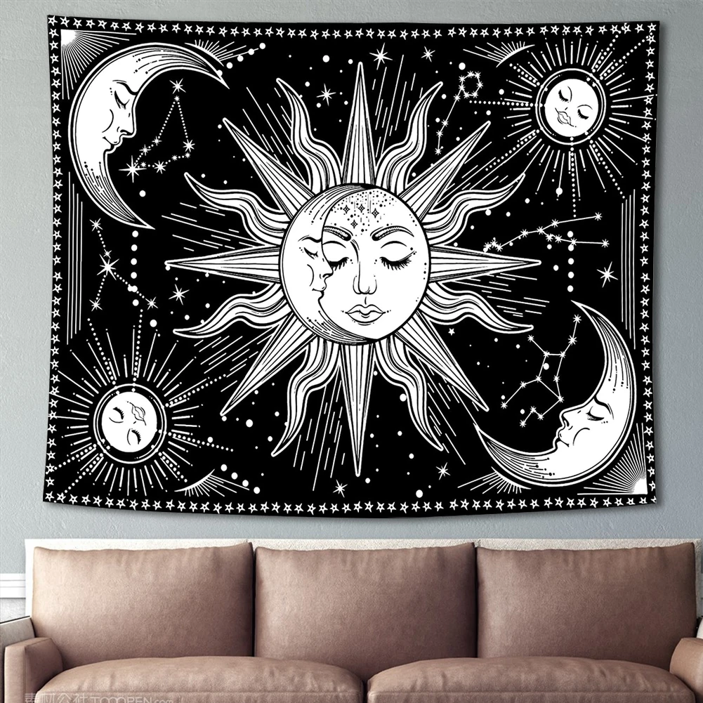

Constellation Tapestry Background Sun Moon Wall Tapestry Constellation Background Cloth Psychedelic Mystic For Home Bedroom