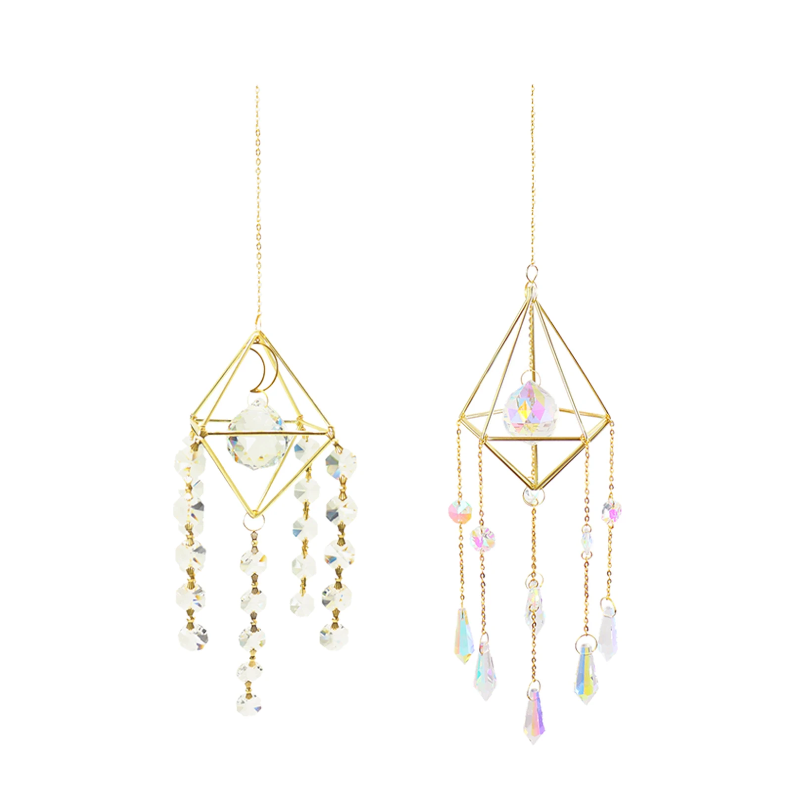 

1 шт. Геометрическая Хрустальная Призма, Радужный производитель, украшение для дома, сада, крыльца, окна, подвесное украшение, отражатель сол...