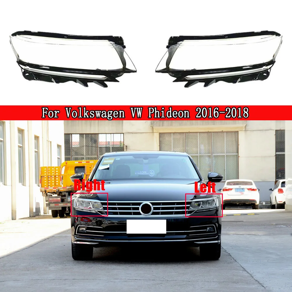 

Front Headlamps Glass Headlights Shell Cover Transparent Lampshades Lamp Shell Masks Lens For Volkswagen VW Phideon 2016-2018