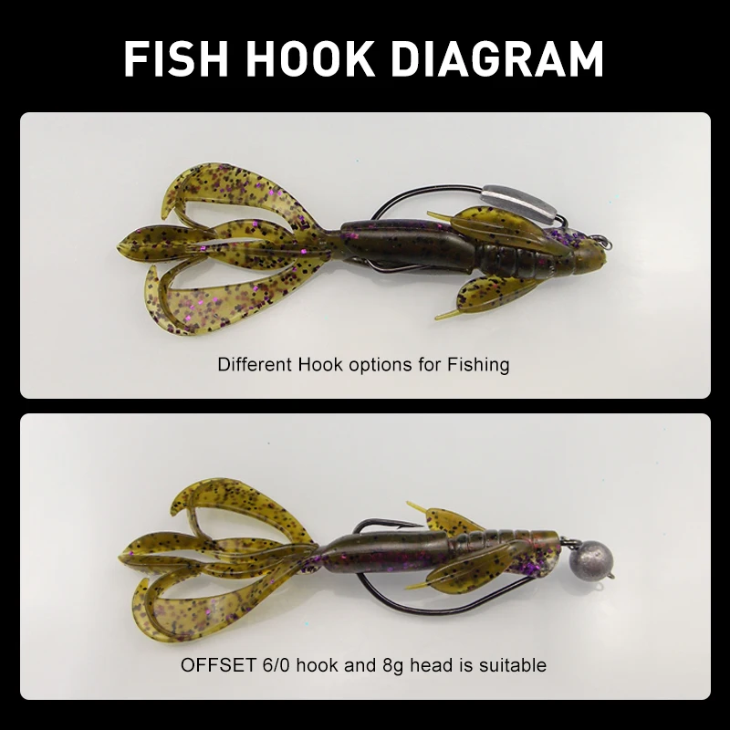 ESFISHING Pesca силиконовая приманка для рыбалки Мягкие приманки Crazy Flapper 110 мм 11 4 г 5 шт