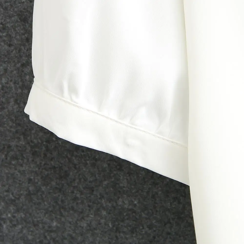 

Plus size Turn-down Collar BOW solid white chiffon women loose tshirts 2020 new summer casual ladies soft t shirts female tops