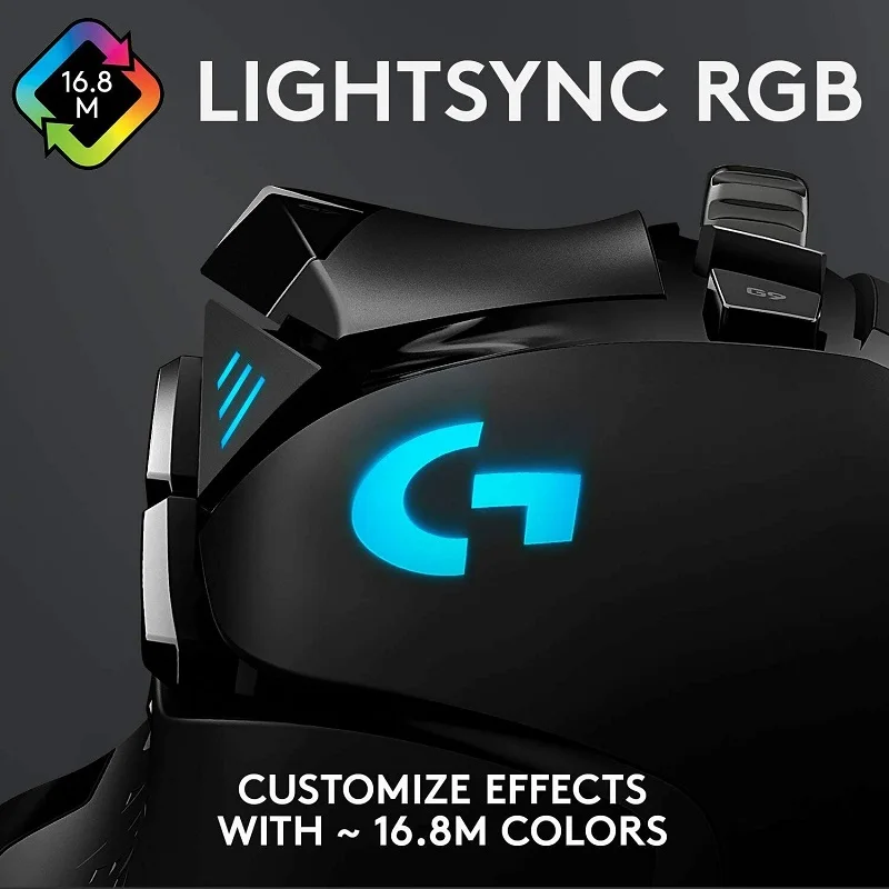 Logitech G502 Hero высокопроизводительная игровая мышь Engine 16000DPI RGB Glare программируемая