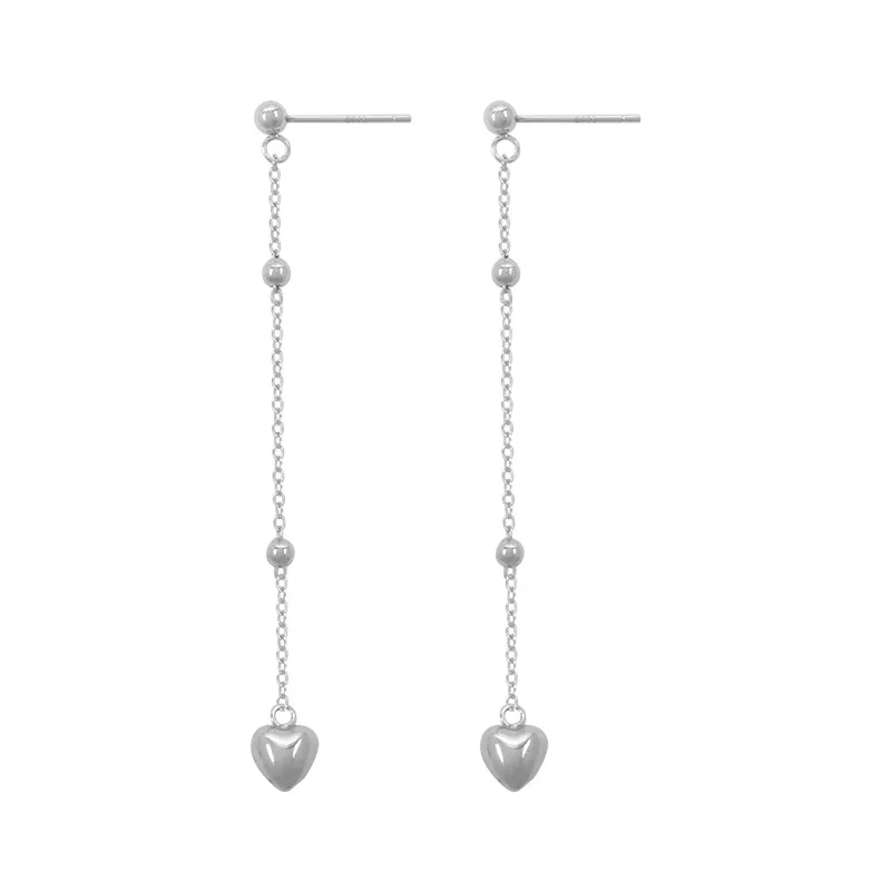 

Sweet Jewelry Love Earrings 2021 New Simple Round Bead Tassel Hight Quality Love Dangle Earrings For Celebration Gifts