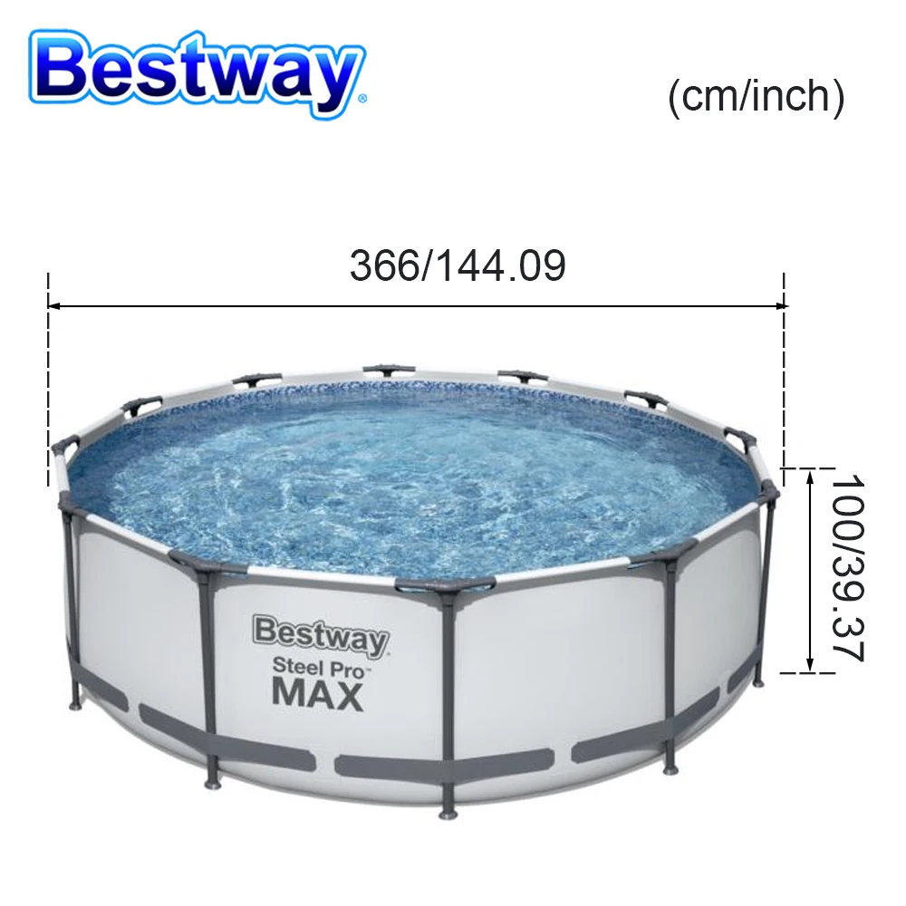 Bestway 56260 12 'X 39 5 &quot/3 66 м X 1 00 бассейн над землей водные виды спорта стальная рама