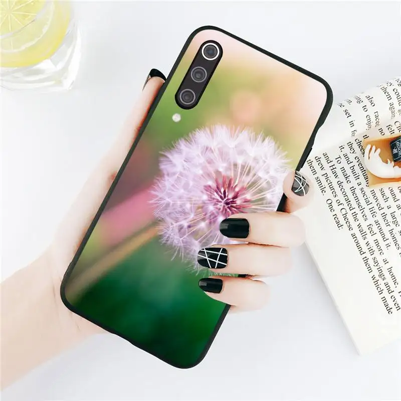 

flower Dandelion Ink Drawing Phone Cases For Xiaomi Redmi note 7 8 9 t k30 max3 9 s 10 pro lite Luxury brand shell funda coque