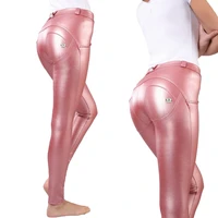 melody hot pink leather pants eco leather leggings winter sale instagram skinny leggings butt up sexy pants full length mid rise