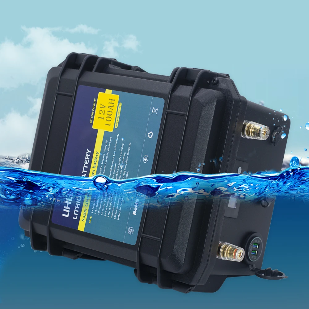 12V 100ah lifepo4 аккумулятор 100AH водонепроницаемый комплект литий ионный батарей 12v