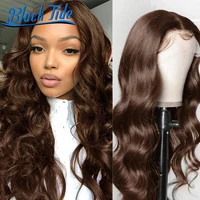 body wave human hair wig chocolate brown lace front wig ginger lace front wig remy 13x4 transparent lace frontal wig pre plucked