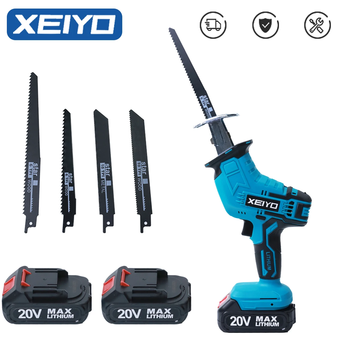 Сабельная пила XEIYO аккумуляторная электрическая для древесины Makita, 18 в - изображение