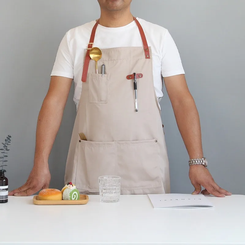 

Belt canvas apron cotton cafe overalls