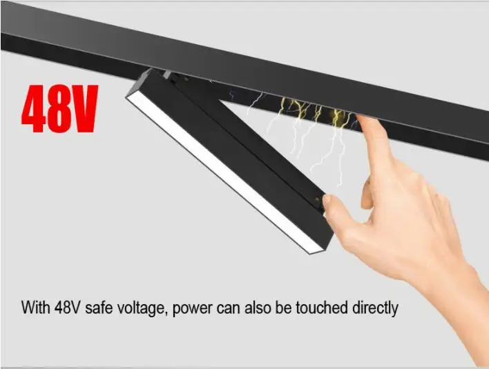 

LED Track Light LED Linear Lamp 6W 12W 15W 18W 20W 30W Magnetic LED Recessed Ceiling Lamp LED Downlight Spotlight Floodlight 48V