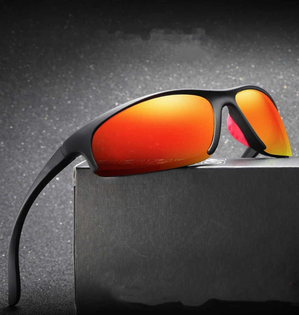 Очки солнцезащитные мужские ультралегкие поляризационные зеркальные в оправе