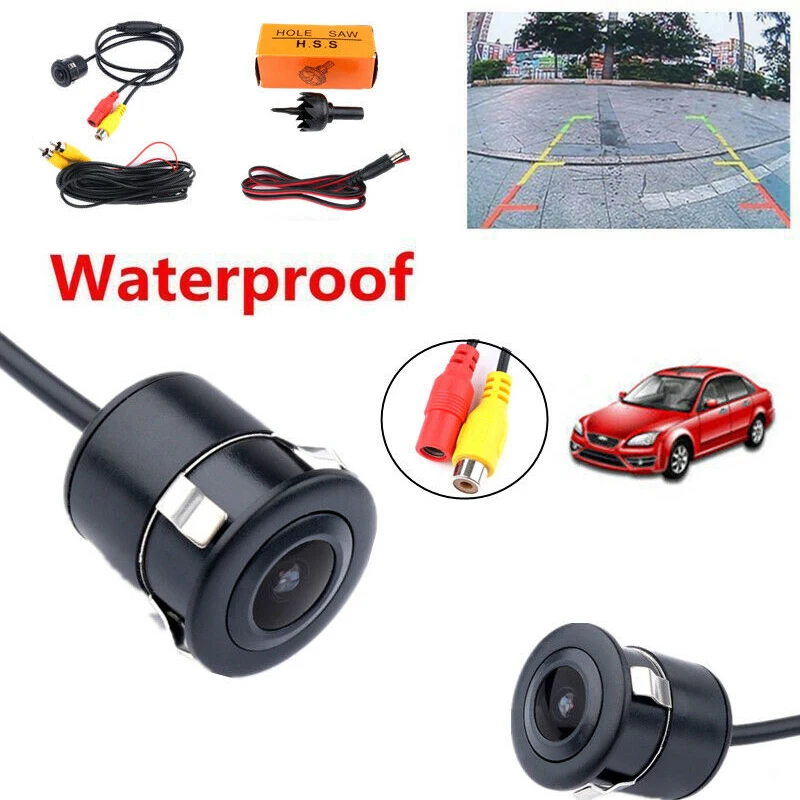 12V 60mA Waterproof HD Car Rear View Camera Driving Parking Monitor 170 Degree CMOS Sensors RCA Connector+Hole Opener | Безопасность и