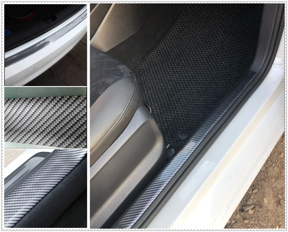 Универсальная автомобильная наклейка 5D из углеродного волокна резиновая