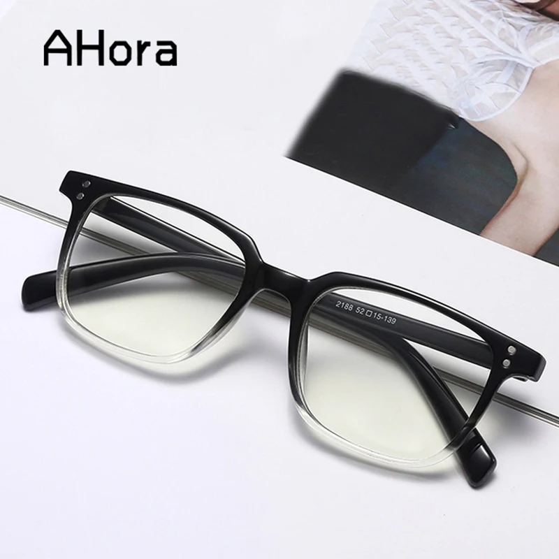 

Ahora Blue Light Blocking Computer Reading Glasses Frame 2020 New Gradient Color Presbyopia Eyeglasses Diopter +1.0 to 4.0