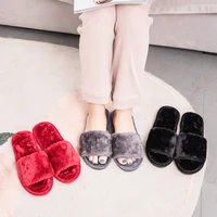 winter women house slippers faux fur fashion plush warm shoes slip on flats home soft cozy furry slides open toe female footwear