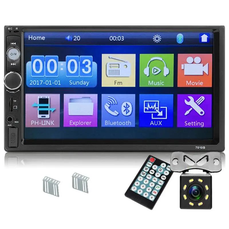 Обновление 7010B 2 Din Автомобильный Радио 7 дюймов плеер Mp5 Пресс Экран Bluetooth