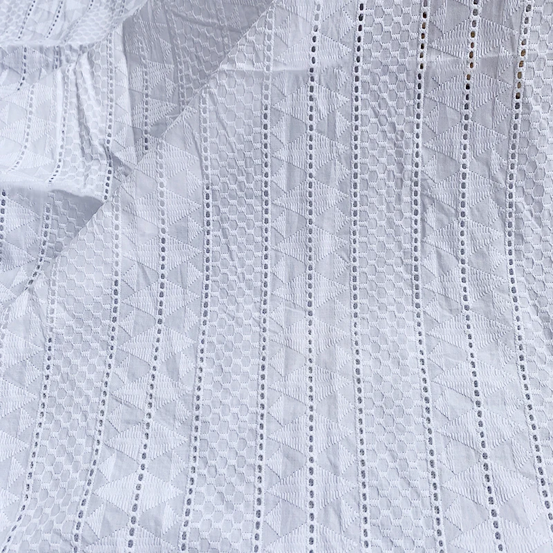 Африканский хлопок вуаль Twill кружевная ткань для женщин платье чистый белый