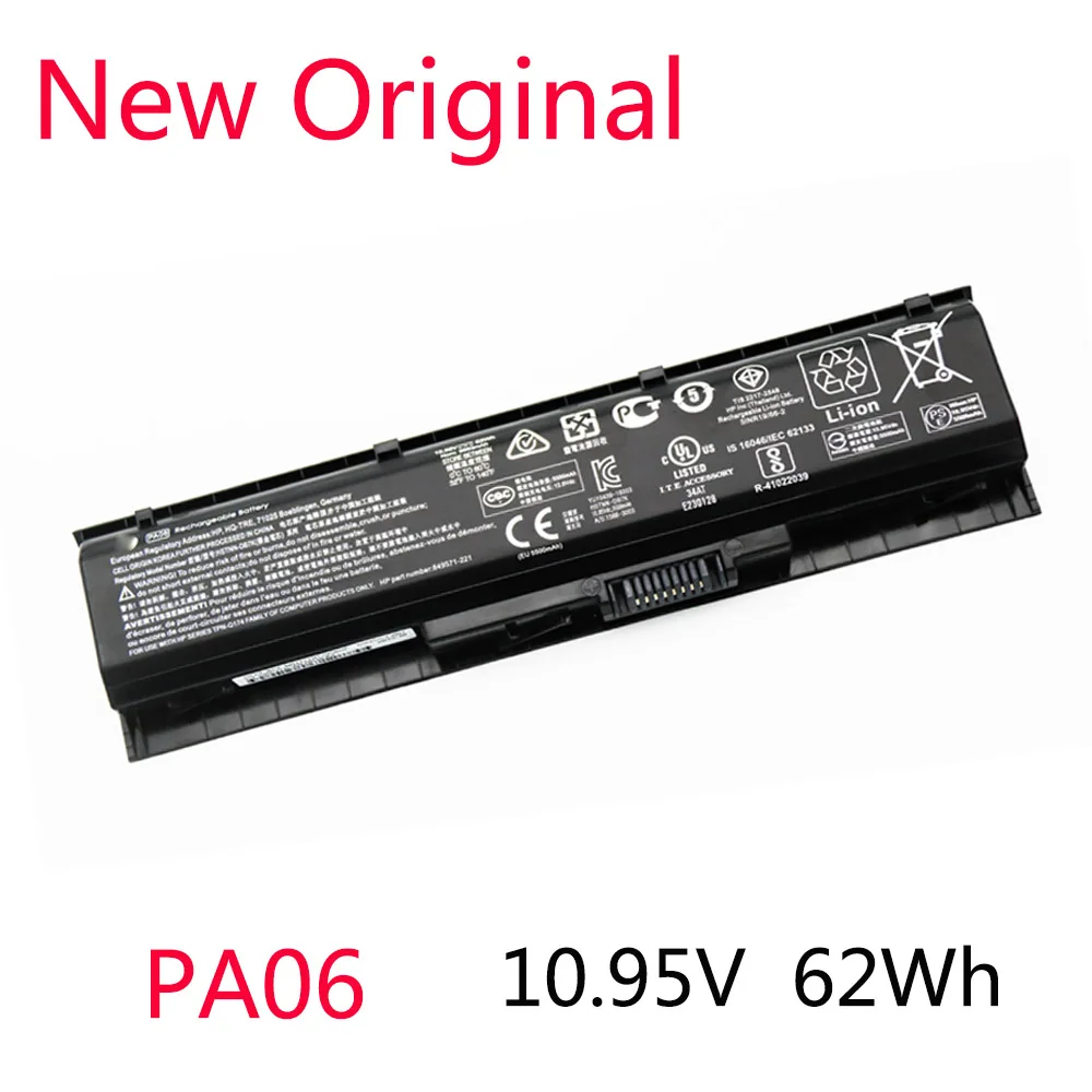 

New PA06 Laptop Battery For HP Omen 17-w000 17-w200 17-ab000 17t-ab200 HSTNN-DB7K 849571-221 849571-241 849911-850 62Wh