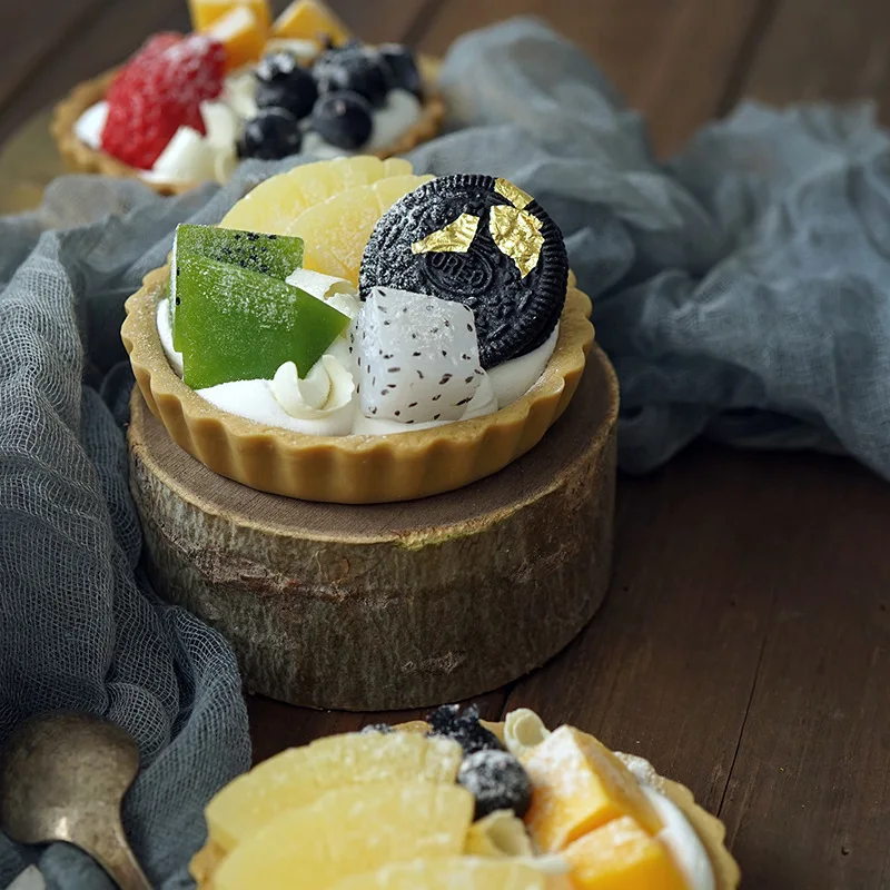 Искусственный фруктовый пирог искусственный десерт глина модель для торта