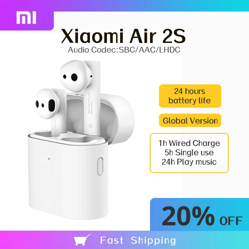 Оригинальный Xiaomi Airdots Pro 2 s Беспроводные наушники с микрофоном глобальная версия