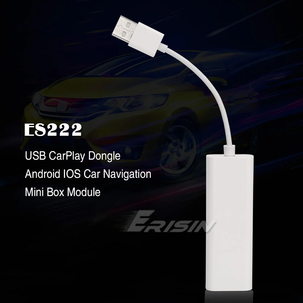 Erisin ES222 USB CarPlay Dongle Android AUTO Mirror Голосовая команда Android/iPhone на автомобильное Стерео