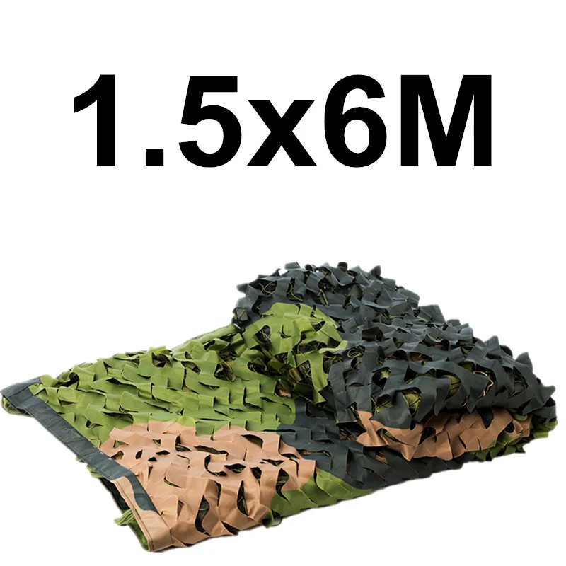 1.5X6M WELEAD усиленный Лесной Камуфляж 3 цвета камуфляжная сетка Военная униформа для Охота чехол камуфляжной расцветки из плетение тени сада скрывает из сетчатого материала в стиле Вечерние - Цвет: 1.5X6M
