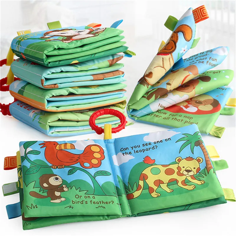 Мягкие развивающие книжки тканевые книги для развития интеллекта ребенка