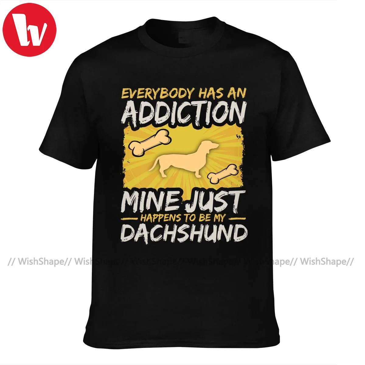 

Dachshund Tee Shirt Harajuku Cotton T Shirt Short-Sleeve Printed Summer Tees Mens 3XL