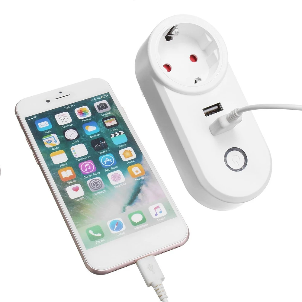 Wifi Smart Россия Корея Европа вилка с двумя портами usb синхронизации розетка