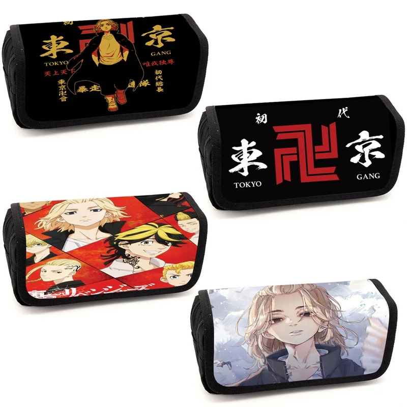 

Anime Tokyo Revengers Pencil Bag Box Large Capacity Pen Bag Students School Case Stationary Bags Cosmetic Pouch