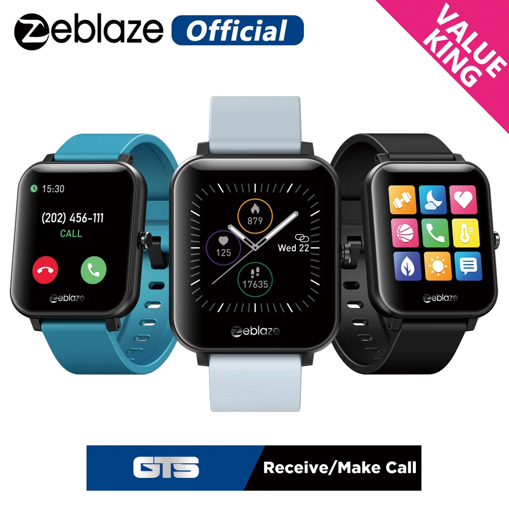 Фитнес часы Value King Zeblaze GTS принимающие/совершающие звонки пульс 10 дней срок службы