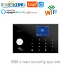 Беспроводная сигнализация Tuya, Wi-Fi, GSM, 433 МГц, с сенсорной клавиатурой, 11 языков