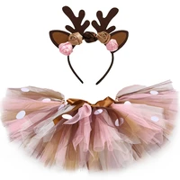 baby girls deer tutu skirt outfit for kids christmas reindeer costume toddler girl new year clothes child birthday tutus 0 14y
