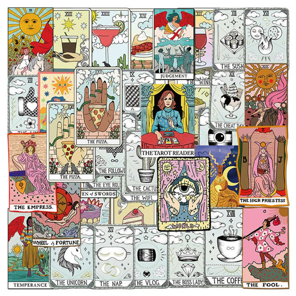 

10/30/50PCS Tarot Brand Personalized Creative Waterproof Sticker Suitcase Notebook Refrigerator SkateboardStationeryBoxWholesale